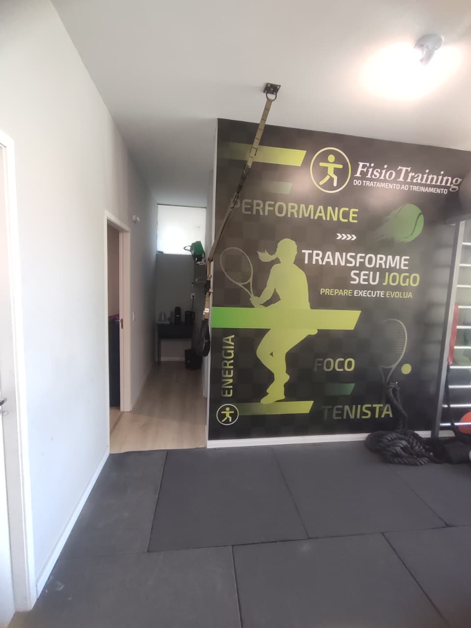 Mural Fisio Training na unidade Morumbi