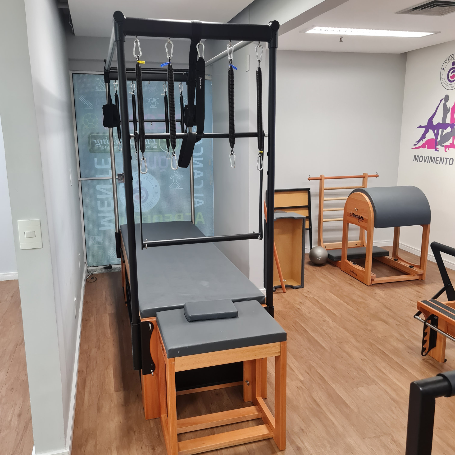 Aparelho de pilates cadillac na unidade Vila Olímpia