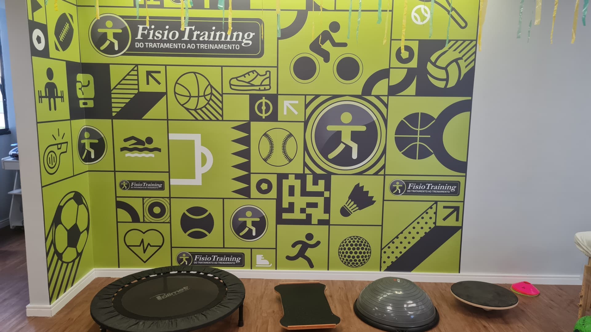 Mural Fisio Training na unidade Vila Olímpia